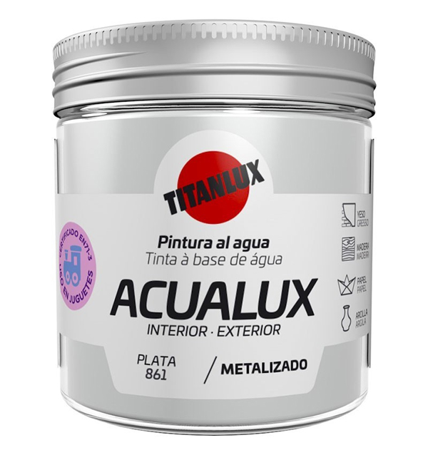 PINTURA MANUALID.METAL PLATA J10086175 ACUALUX 75 ML