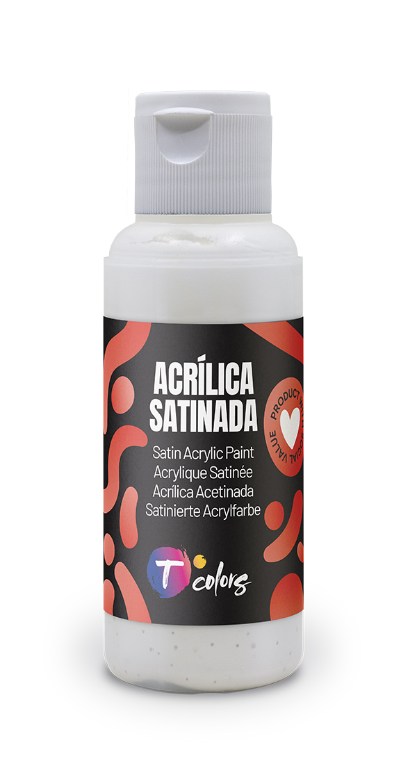 PINTURA MANUALIDADES ACRILICA BLANCO SAT 34443 TCOLORS 80 ML