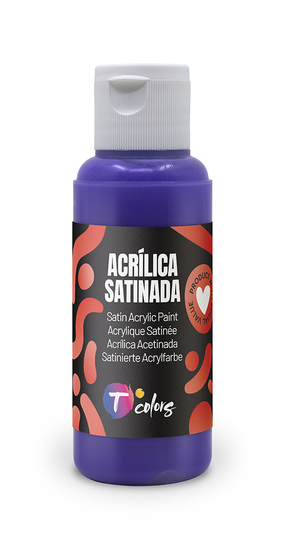 PINTURA MANUALIDADES ACRILICA VIOLETA SAT 35413 TCOLORS 80 ML