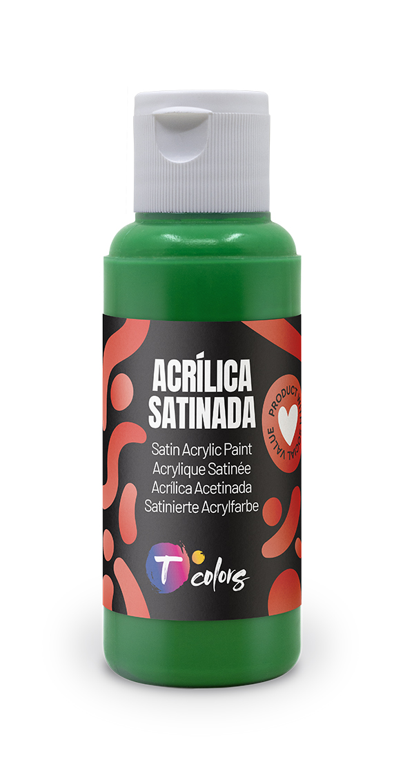 PINTURA MANUALIDADES ACRILICA VERDE SAT 35411 TCOLORS 80 ML