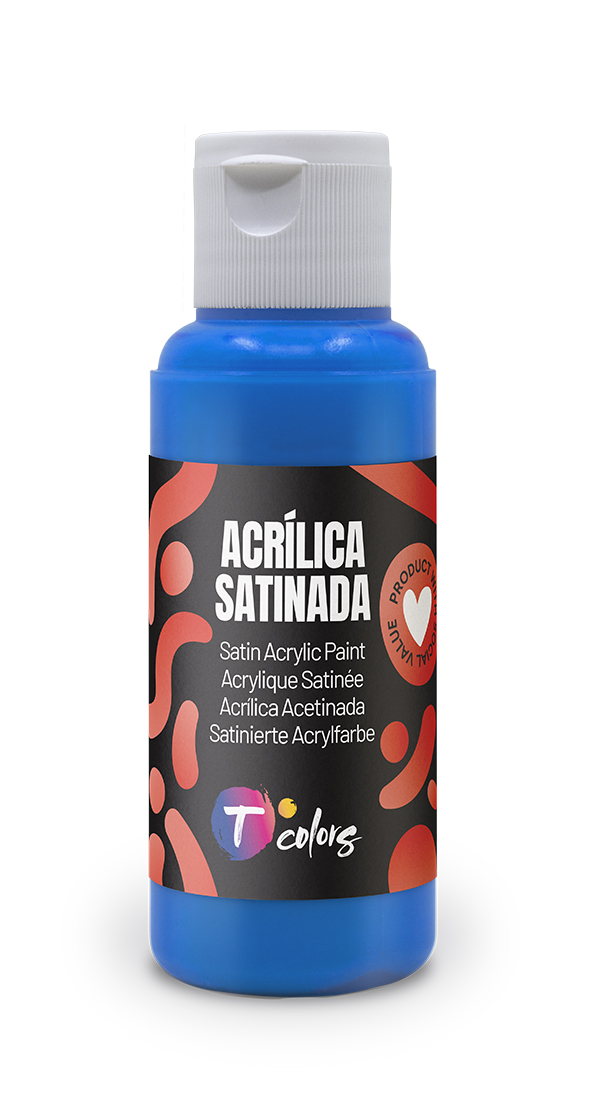 PINTURA MANUALIDADES ACRILICA CIAN SAT 35409 TCOLORS 80 ML