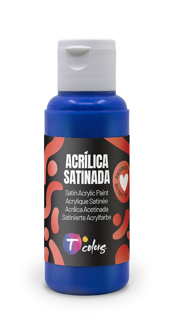 PINTURA MANUALIDADES ACRILICA AZUL ULTRAM SAT 35410 TCOLORS 80 ML