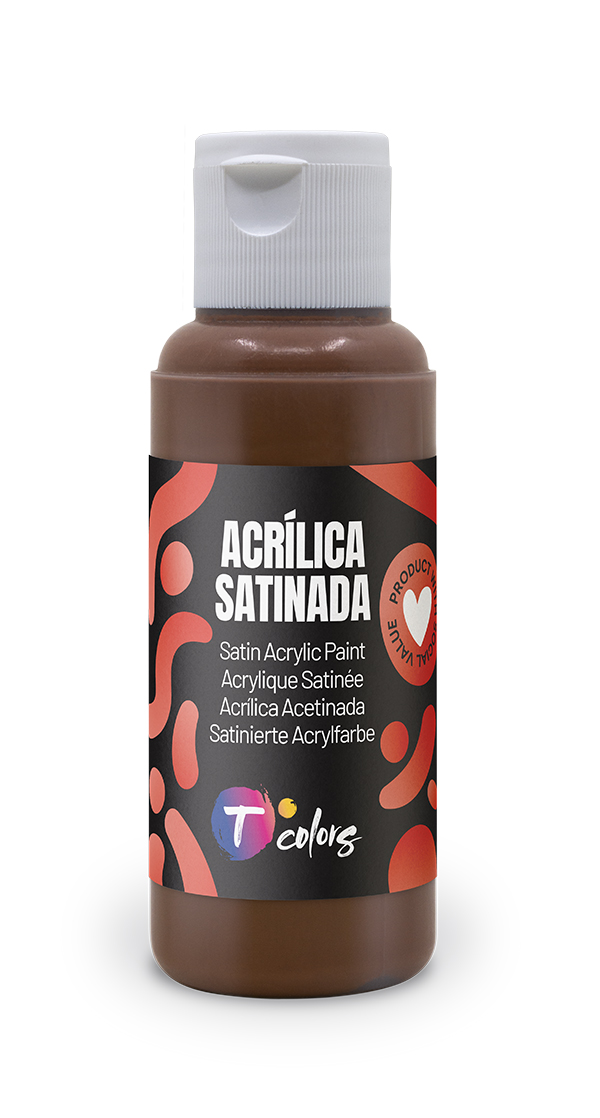 PINTURA MANUALIDADES ACRILICA MARRON SAT 35414 TCOLORS 80 ML