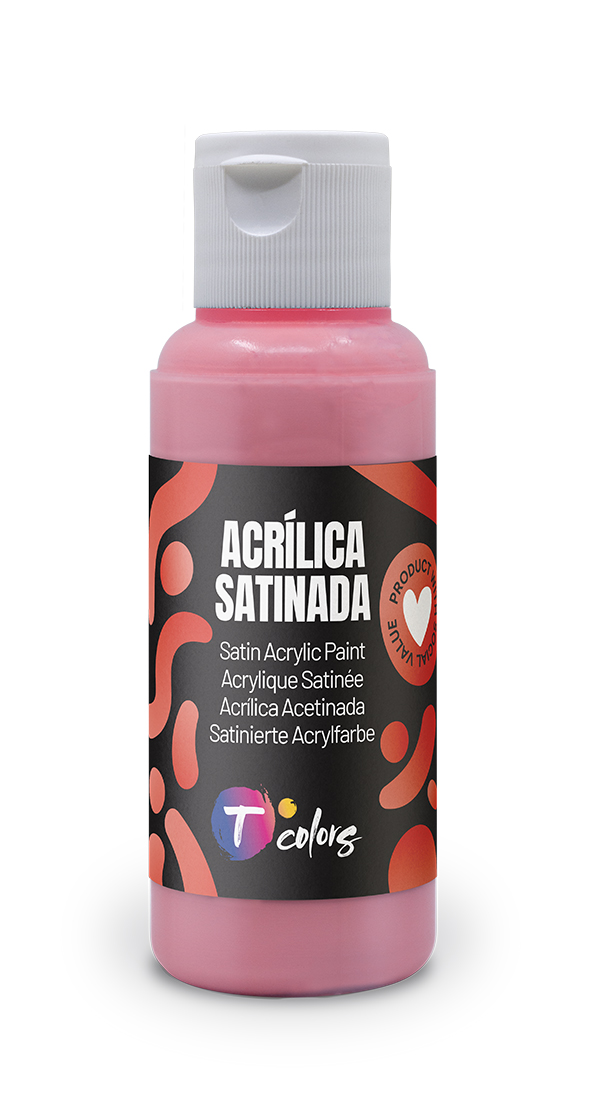 PINTURA MANUALIDADES ACRILICA ROSA SAT 35408 TCOLORS 80 ML