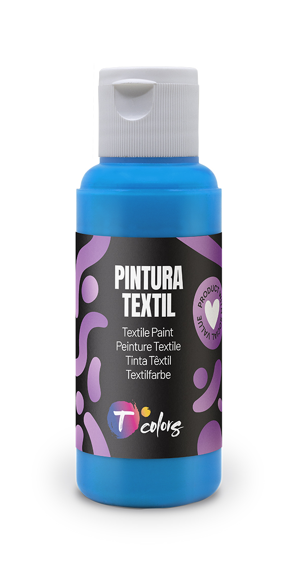 PINTURA TEXTIL AZUL CYAN 35510 TCOLORS 80 ML