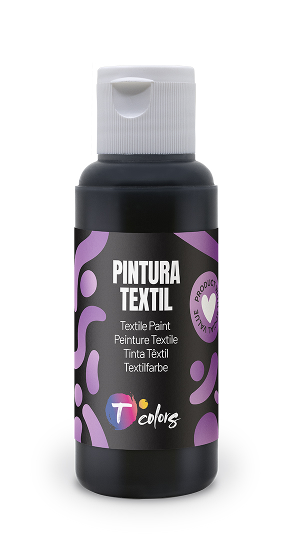 PINTURA TEXTIL NEGRO 37293 TCOLORS 80 ML