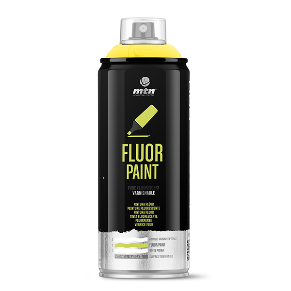 PINTURA AEROSOL AMARILLO FLUOR EX014PR0600 MONTANA 400 ML