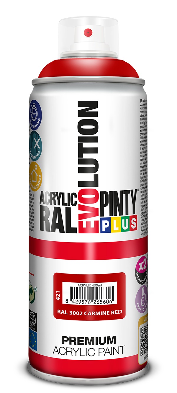 PINTURA AER ACR. BLANCO GREY BR RAL 9002 - 374 EVOLUTION PINTY P. 400 ML