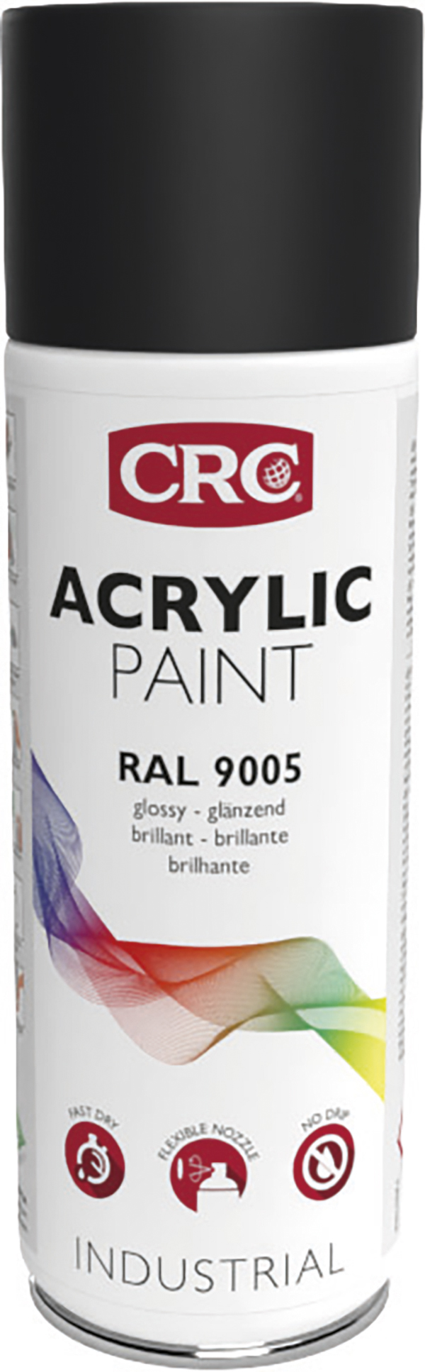 PINTURA AER ACR. NEGRO BRILLO RAL 9005 CRC 400 ML