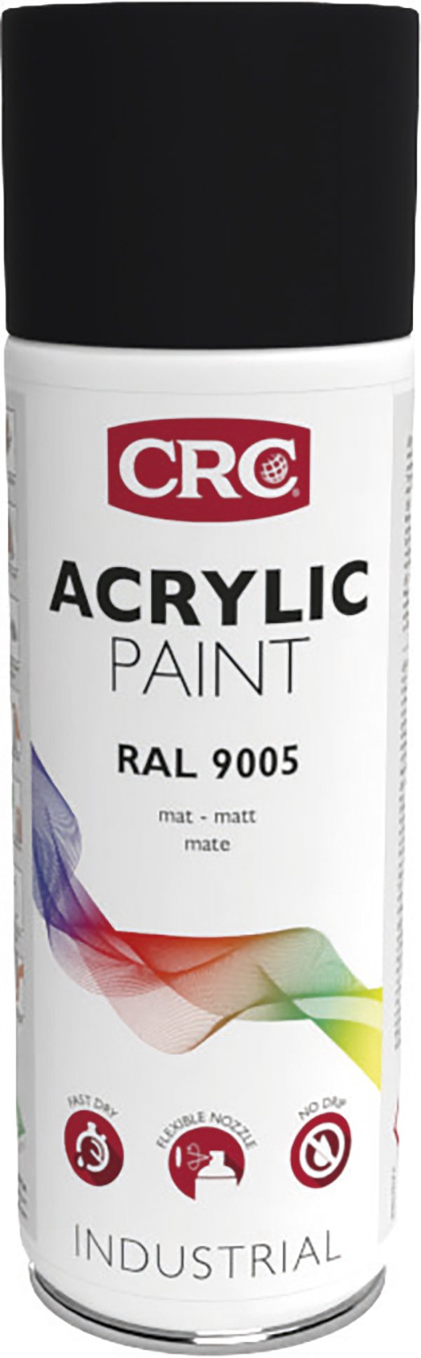 PINTURA AER ACR. NEGRO MATE RAL 9005 CRC 400 ML