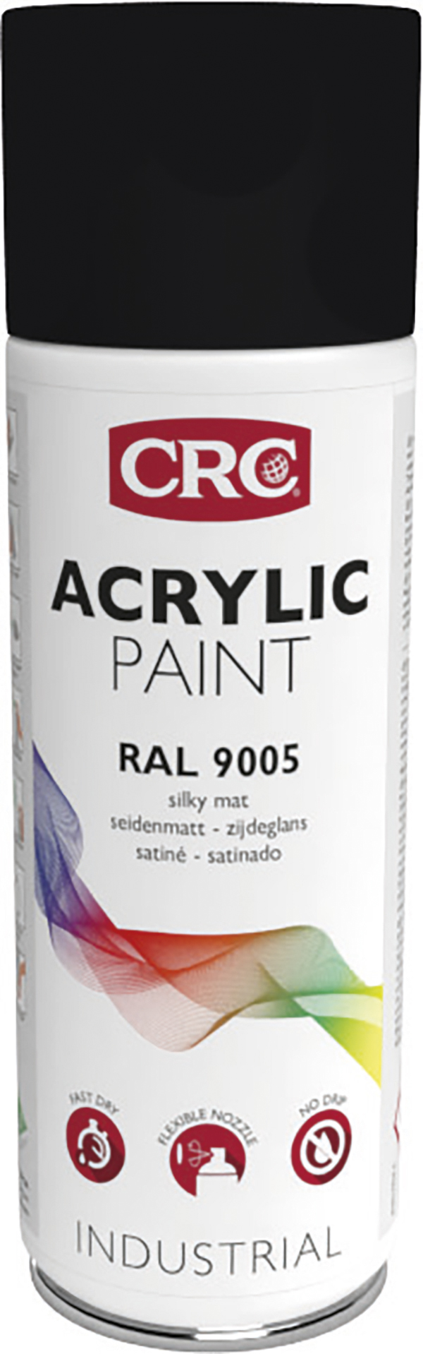 PINTURA AER ACR. NEGRO SATINAD RAL 9005 CRC 400 ML