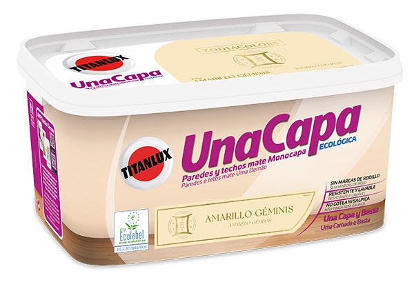 PINTURA PLAST 1 CAPA AMAR GEMIN 69730204 TITAN 4 L