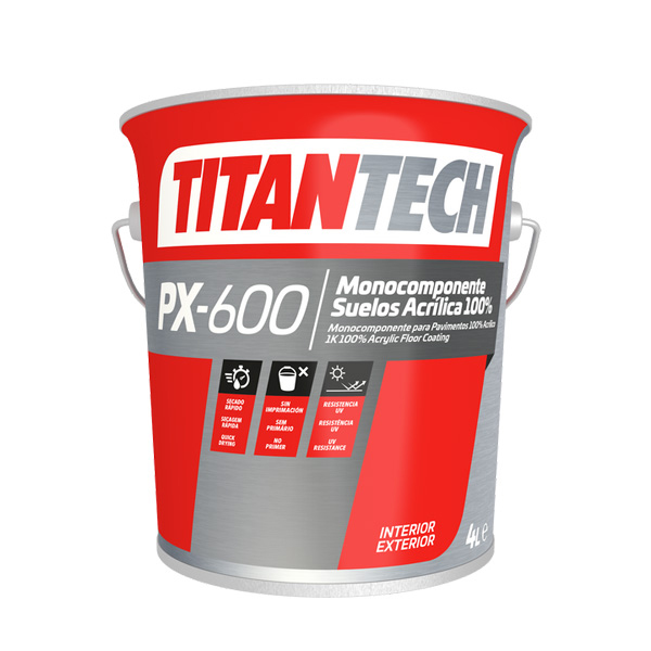 PINTURA SUELO MONOCOMP AMARILLA X60070204 TITANTECH 4 L